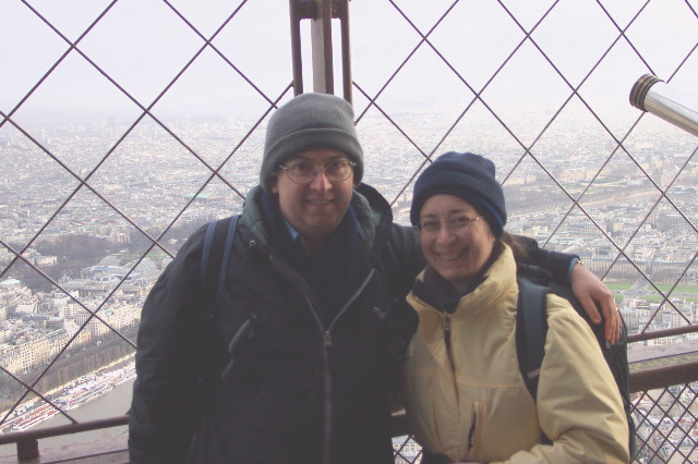 At the top of the Eiffel Tower