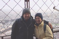 At the top of the Eiffel Tower