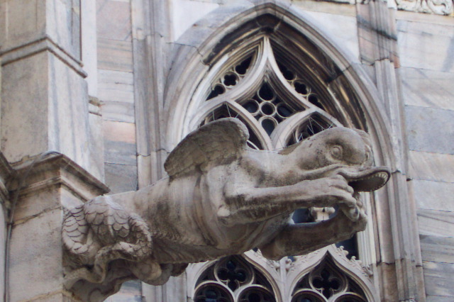 Duomo Gargoyle and window, Milan