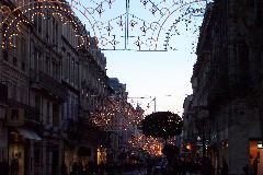 Avignon's main street at dusk