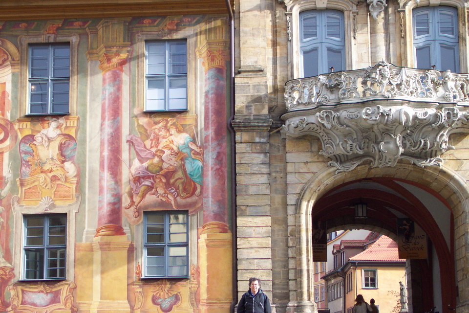 Fresco detail on Bamberg old town hall