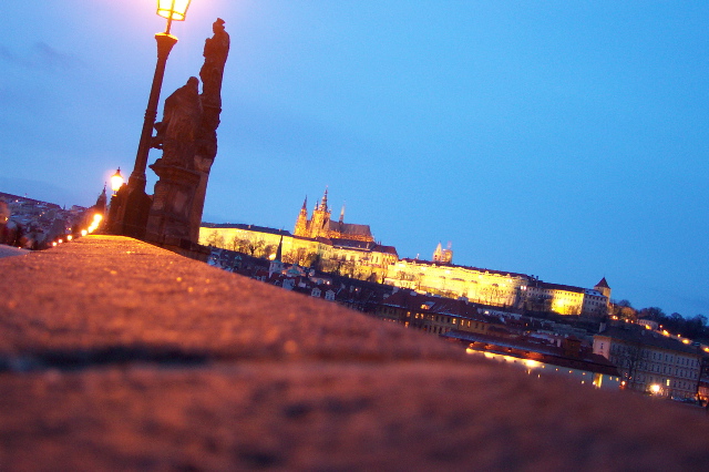 View from the bridge, Charles Bridge and Prague Castle, Prague